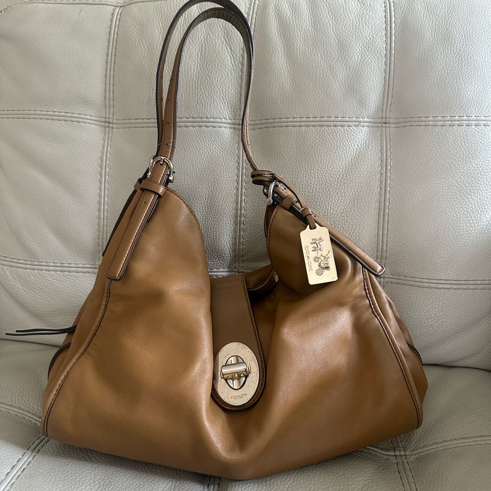 Coach Tan Leather Shoulder Bag